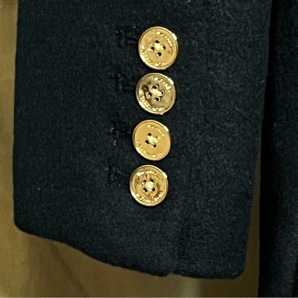 MICHAEL Michael Kors Wool Blend Black Double Breasted Coat w/Sequin Coll… - Picture 4 of 16